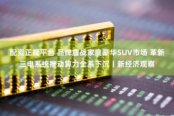 配资正规平台 品牌鏖战家庭豪华SUV市场 革新三电系统推动算力全系下沉丨新经济观察